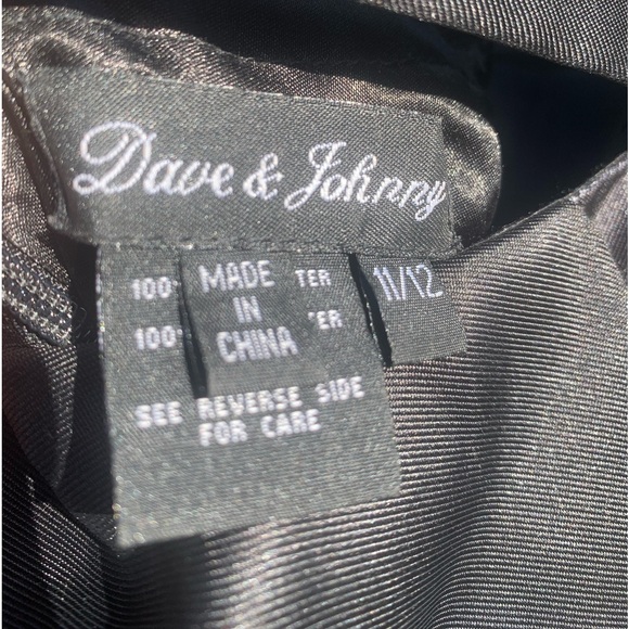 Dave and Johnny black floral Gown Sz 11/12 - Picture 10 of 16